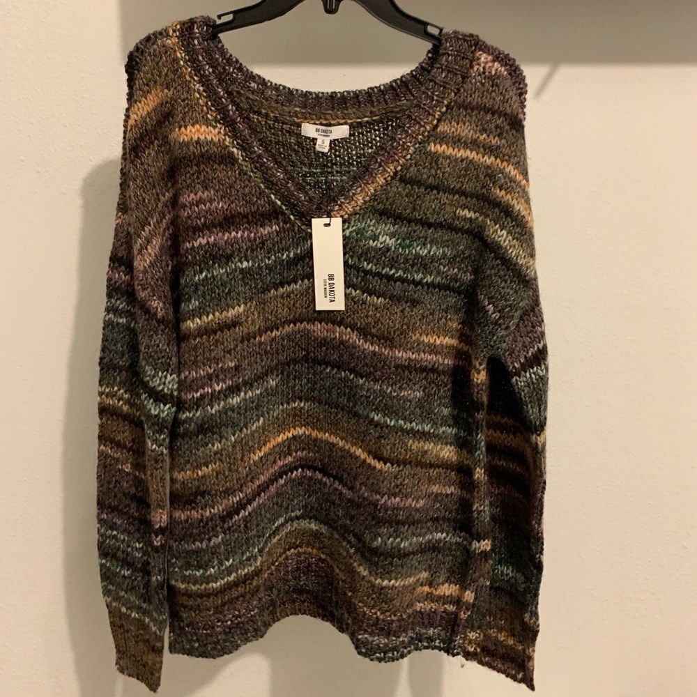 BB DAKOTA Mellow it’s Me Sweater Multicolor NEW